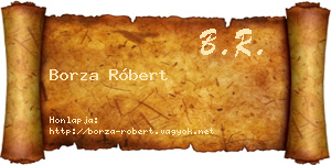 Borza Róbert névjegykártya